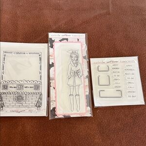 Pink Planner Sticker and Stamp Set